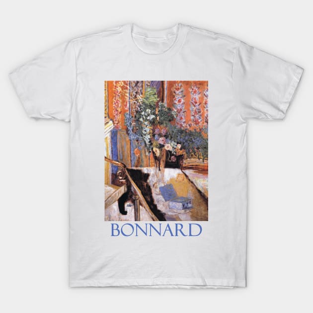 Interior with Flowers by Pierre Bonnard T-Shirt by Naves